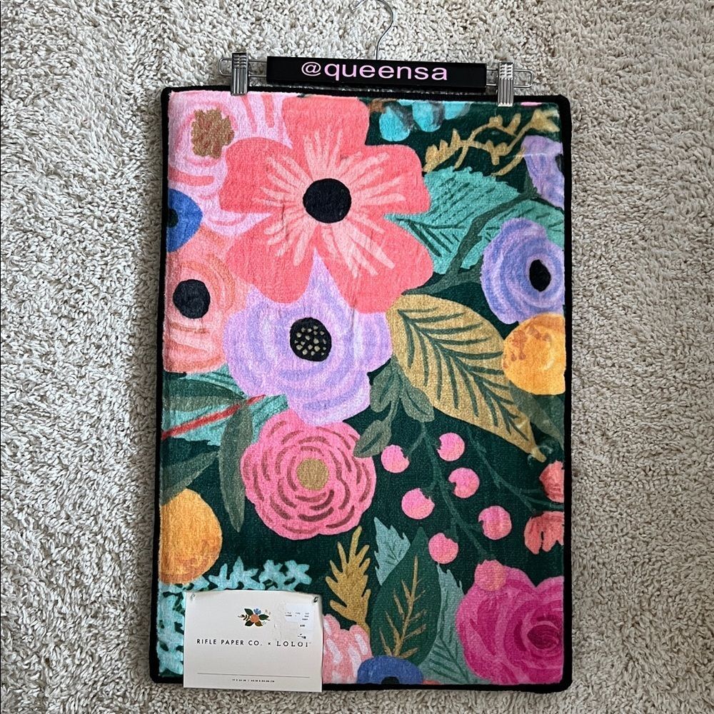 Rifle Paper Co. x Loloi Floral Delilah bath rug. - Picture 13 of 13